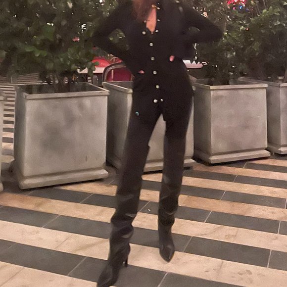 ZIMMERMANN Black Leather over-the-knee Boots Size 41